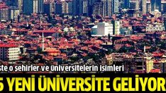 Yeni üniversiteler kuruluyor!