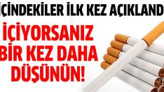 Sigaranın içindekiler ilk kez açıklandı