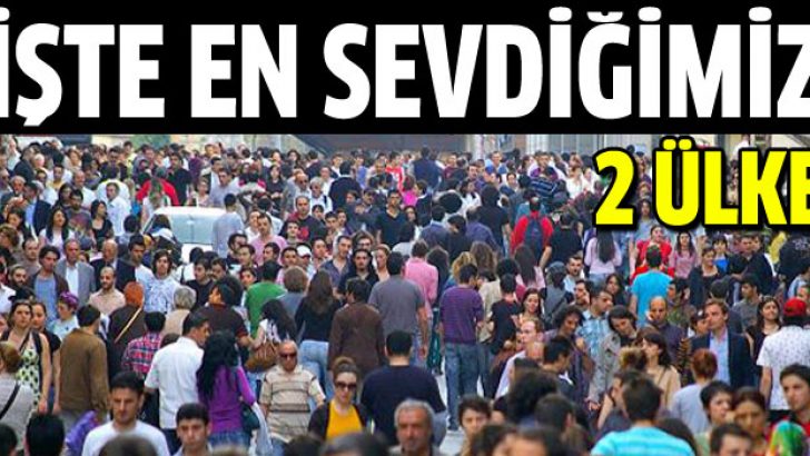 Türklerin en sevdiği 2 ülke