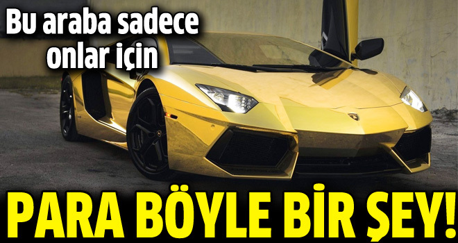 Süper zenginler için altın kaplama Lamborghini