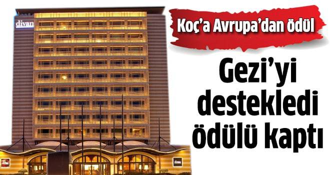Divan Otel'e Gezi ödülü