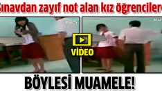Kötü not alan kız öğrencilere öğretmenden dayak