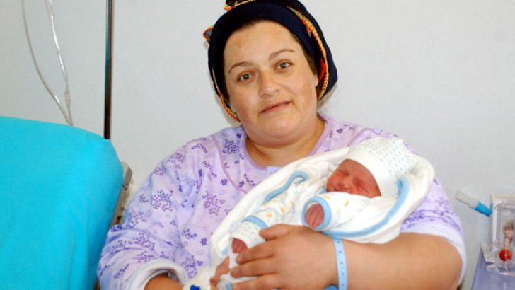 135 kilo kadın anne oldu