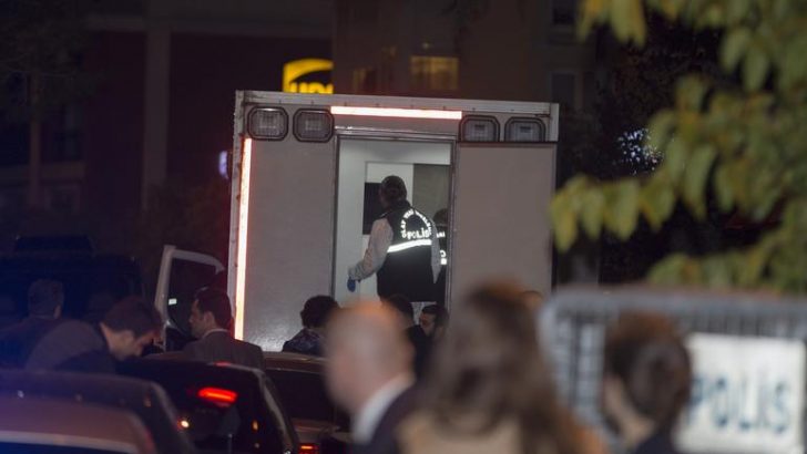 Başkonsolosluk’taki incelemede mavi ışık dikkat çekti