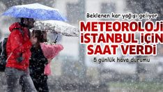 İstanbul’a beklenen kar geliyor… Meteoroloji İstanbul için saat verdi! (İstanbul hava durumu 5 günlük)