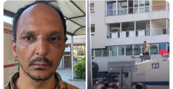 TOMA’nın üstüne çıkan eylemci tutuklandı