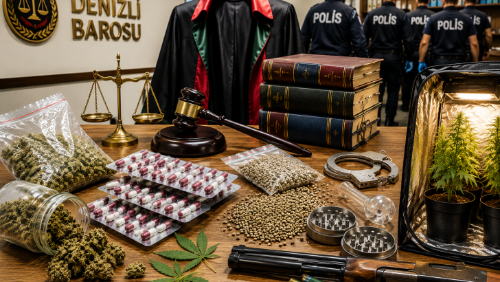 Denizli Baro Başkanı Ufuk Kök ve 11 avukata operasyon! Esrar, sentetik hap, kenevir ve silah ele geçirildi