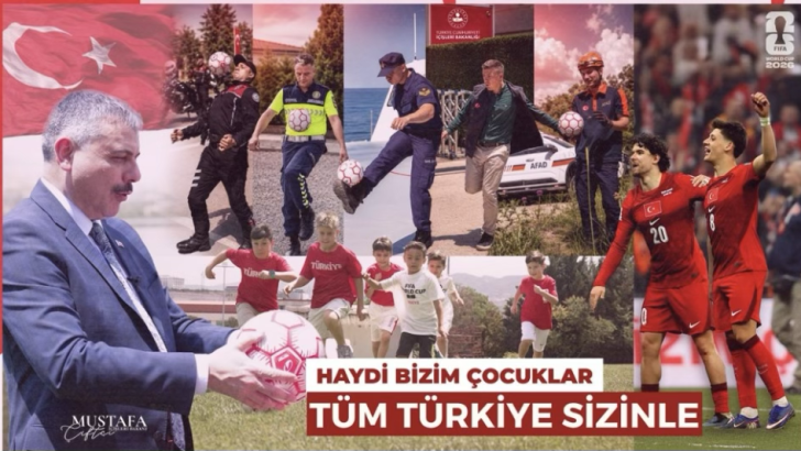 Bakan Çiftçi de klipte yer aldı! İçişleri Ailesinden Milli Takım’a destek