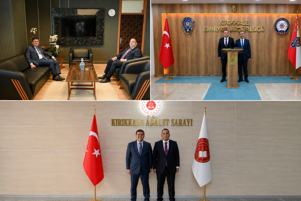 HSK kararnamesiyle Kırıkkale’ye atanan Başsavcı Ahmet Rüfai Şahin’e hayırlı olsun ziyaretleri