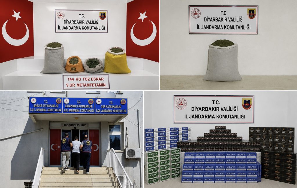 Diyarbakır’da jandarmadan peş peşe operasyonlar: 144 kilo esrar ele geçirildi, 137 aranan yakalandı