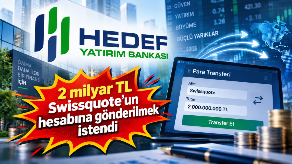 SON DAKİKA! Hedef Yatırım Bankasının bugün tek seferde 2 milyar TL’lik işlemi MASAK tarafından durduruldu!