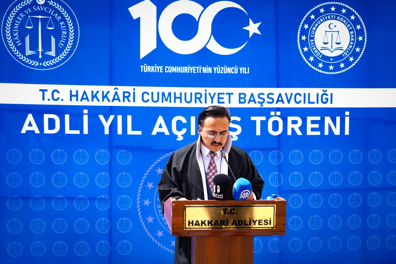 Hakkari’de yeni adli yıl başladı: HSK Üyesi Özdemir ve Başsavcı Turan’dan adalet ve yargı mesajları