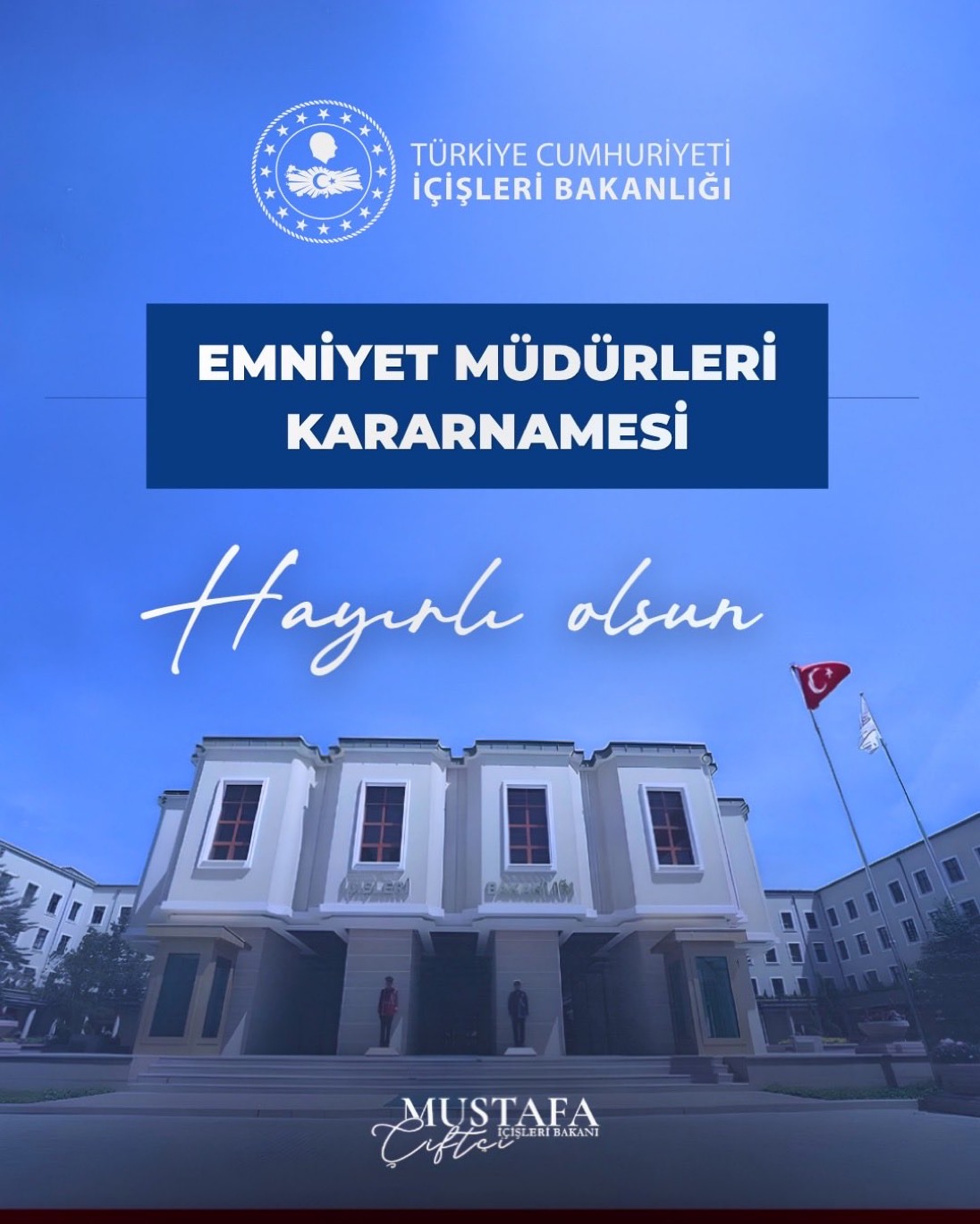 İçişleri Bakanı Mustafa Çiftçi açıkladı: Emniyet’te hem iller hem merkez teşkilatı yeniden şekillendi!