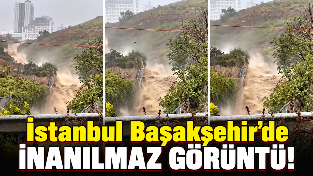 SEL ALARMI! Dere yatağındaki çamurlu su böyle çağlayarak akıyor!