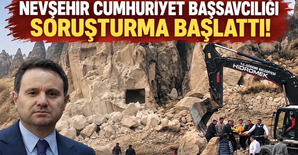 GÜRLEK’TEN BAŞSAĞLIĞI VE AÇIKLAMA! Göreme’deki peri bacası çökmesinde 2 kişi hayatını kaybetti! 5 kişi yaralandı!
