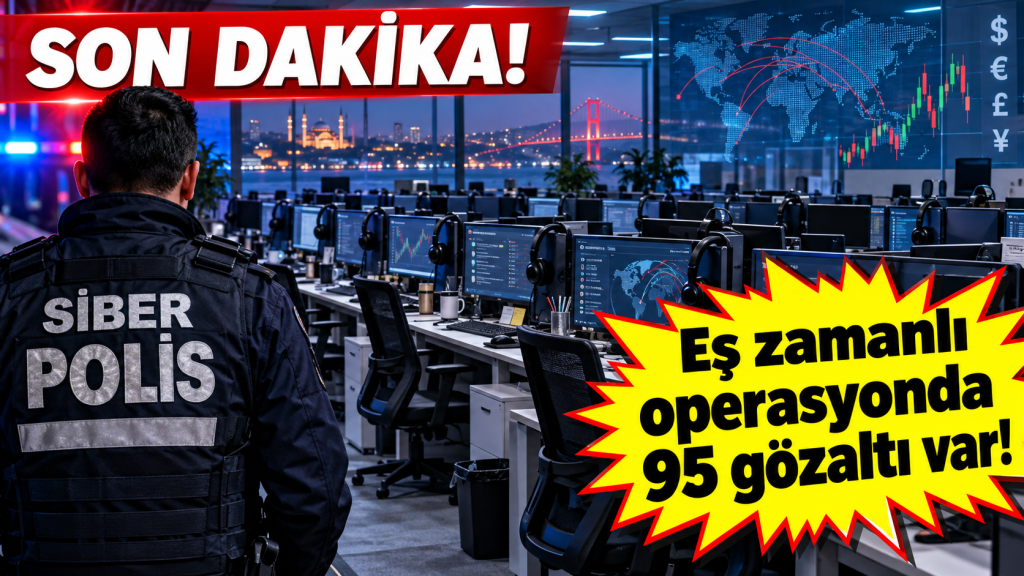 ŞEBEKEYE EŞ ZAMANLI BASKIN! İstanbul’da uluslararası yatırım dolandırıcılığı operasyonunda 95 şüpheli gözaltına alındı !
